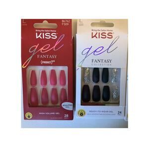 Kiss Gel Fantasy Nails 2 Packs Long Sculpted